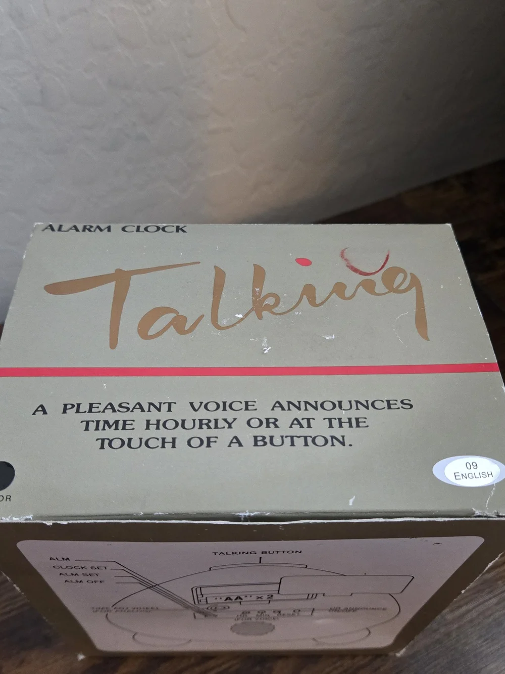 Vintage Ultmost Talking Alarm Clock Model UT6682 Black Memphis Style w/ Box